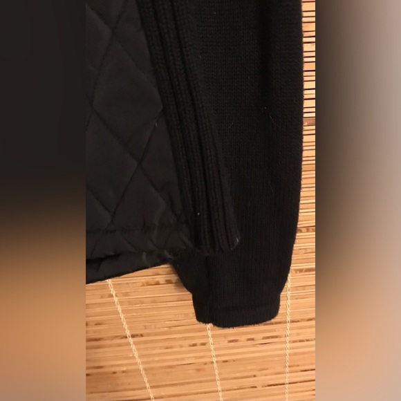 FDJ French Crossing Harlequin Quilted Bomber Jacket  w/ Sweater Sleeves Size M - Picture 5 of 6